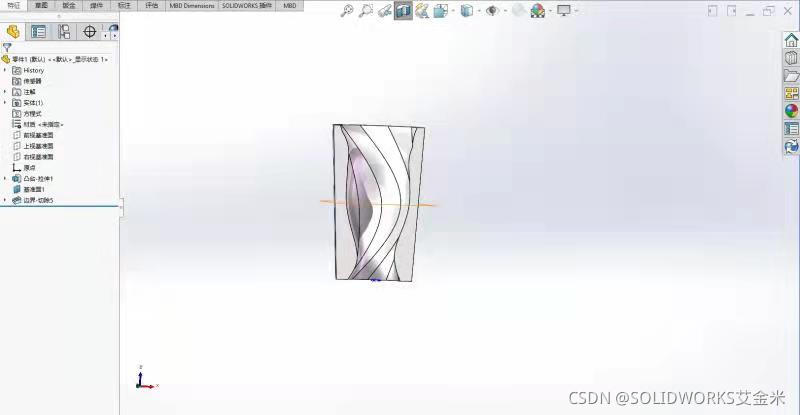 SOLIDWORKS边界切除命令应用操作