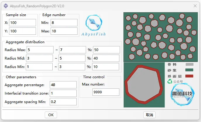 Abaqus2024混凝土随机多边形及界面层插件AbyssFish_RandomPolygon2D V2版本更新的图1