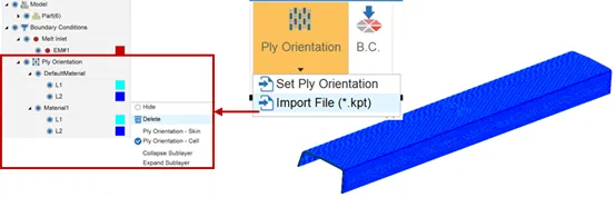 Moldex3D模流分析之边界条件网格和叠层排向的图8