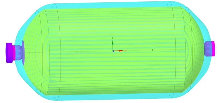 一文搞懂ANSYS_ACP复杂实体模型复合材料缠绕铺层设计（Ⅳ型储氢罐高精度建模及压力作用分析）的图1
