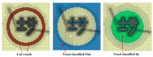 Fidelity Pointwise中用于近体和离体网格的十六进制核心体素的图6