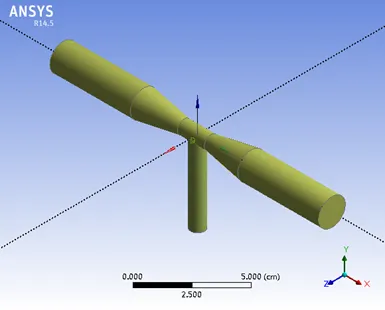 Fluent隐射式冷热水混合换热器的数值模拟的图1