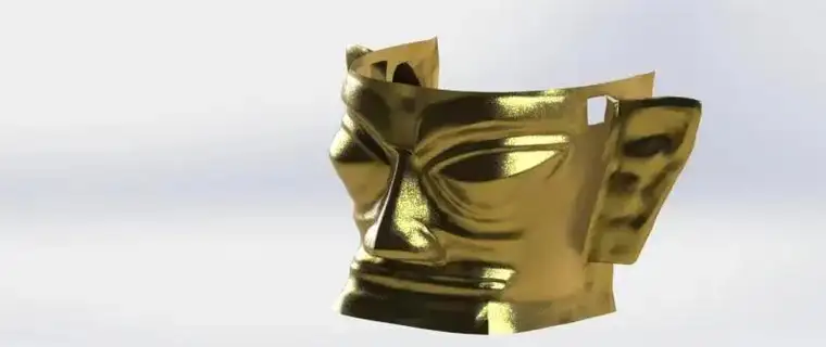 如何用SOLIDWORKS「秒」铸三星堆面具？的图2